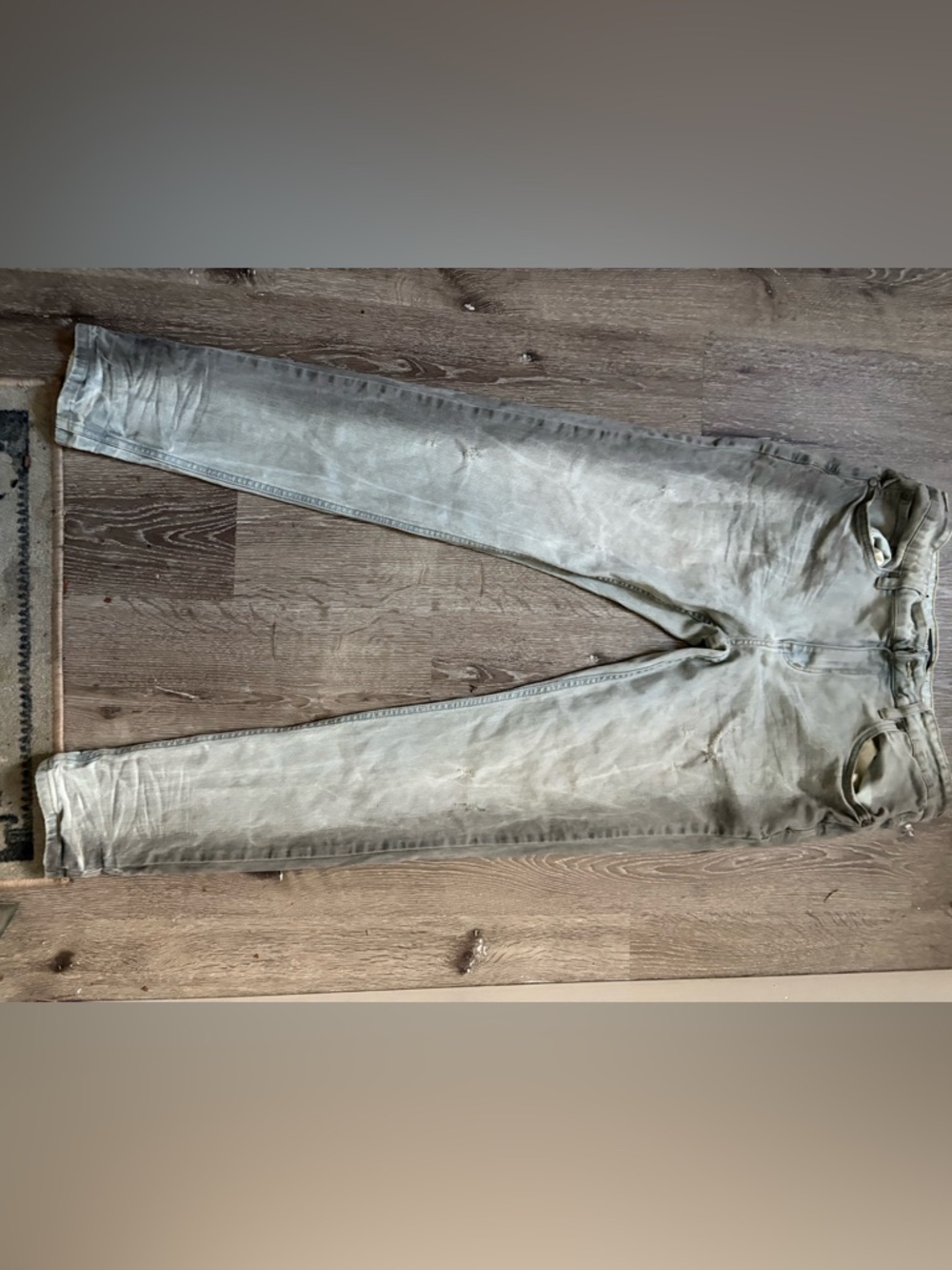 Men's Skinny Jeans in Light Olive Green